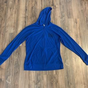 Four Peaks blue lightweight zip hoodie